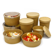 kraft paper salad bow food container packaging